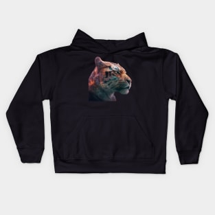Tiger Face in Space with unique Design Kids Hoodie